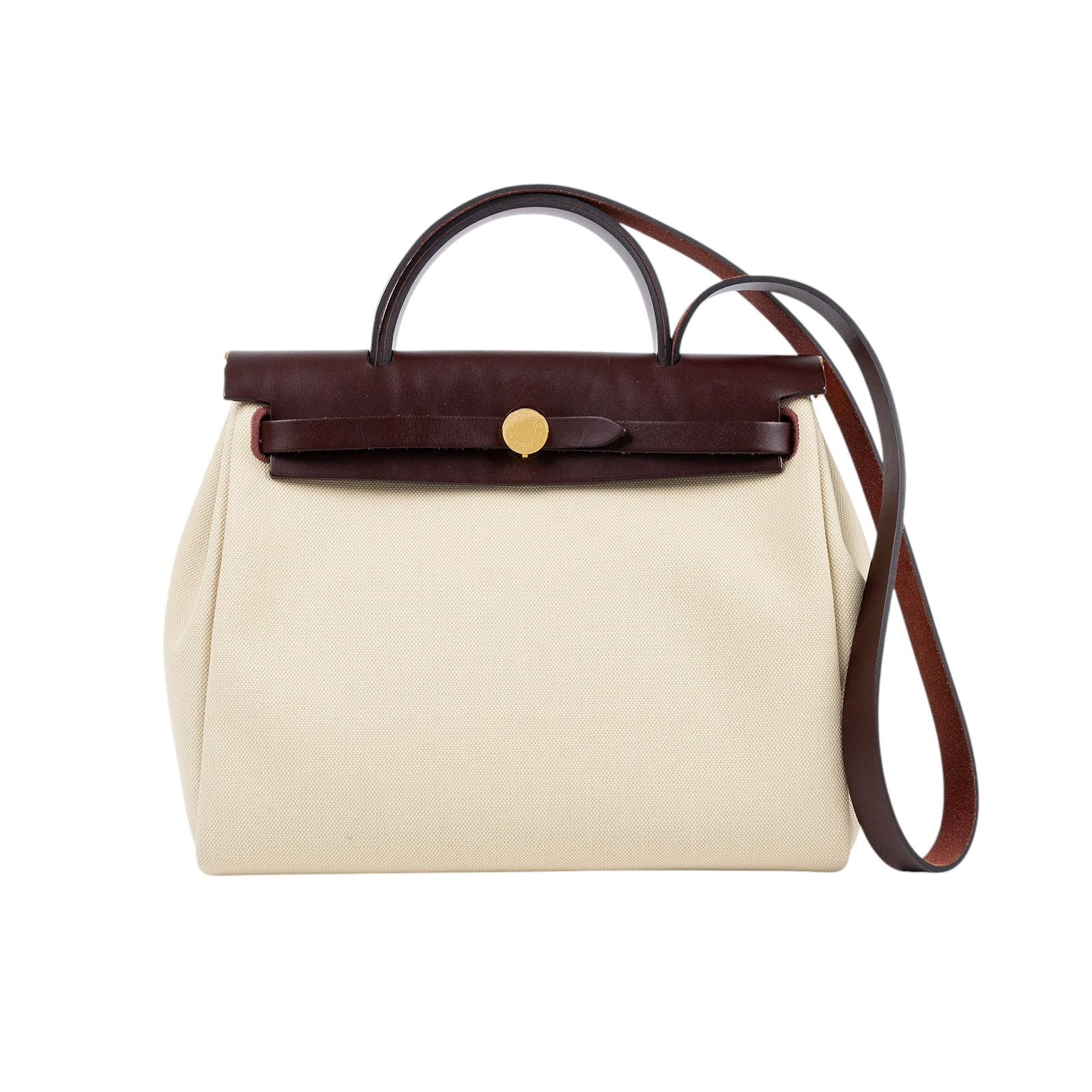 愛馬仕 Hermès Herbag Zip 31 HER31 Z刻 深棕HERBAG31 原廠盒子/防塵袋/鎖組(皮革輕微磨損)