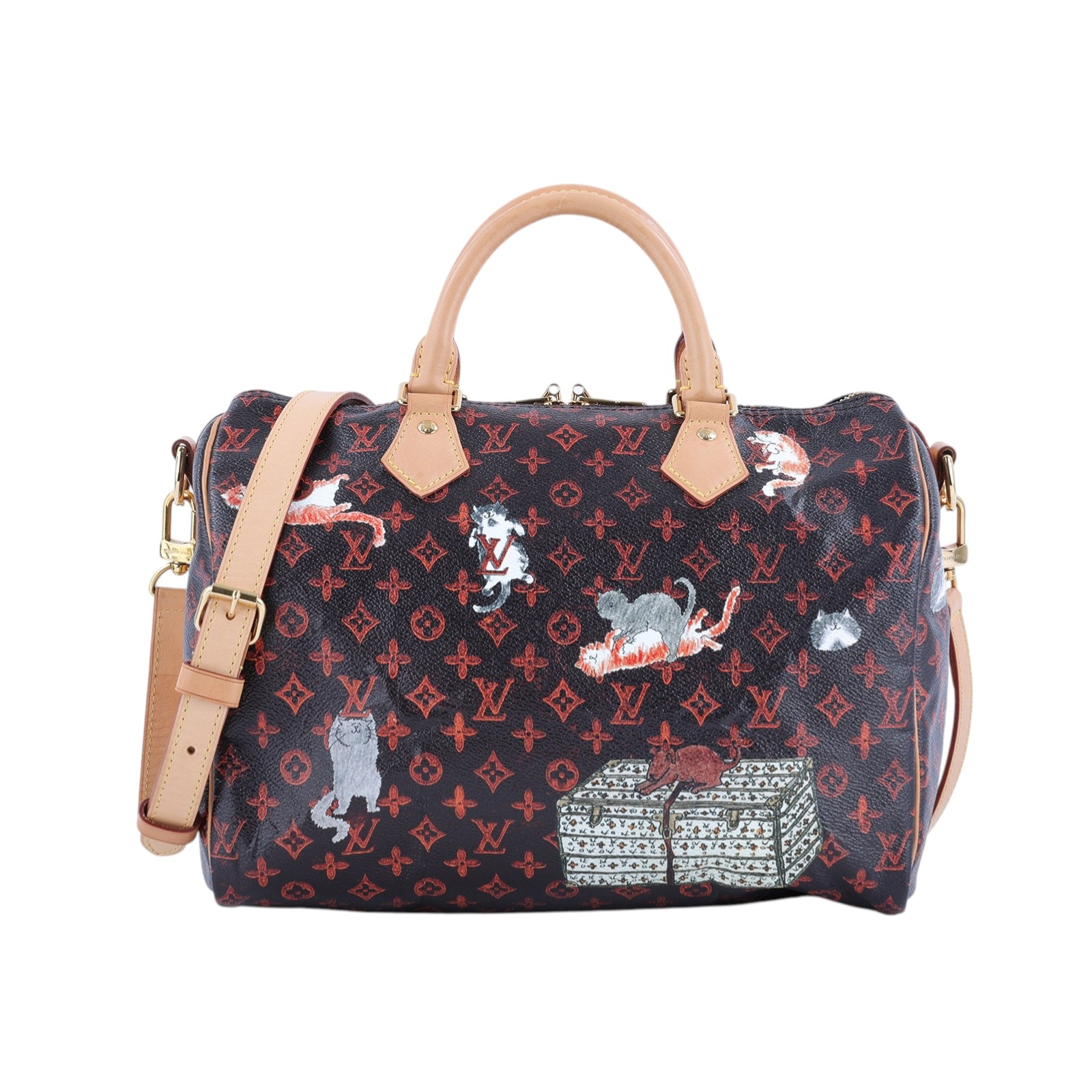 路易威登 LOUIS VUITTON Speedy 30 手提波士頓包 M44401 　原花CATOGRAM SPEEDY30 防塵袋/背帶/鎖組