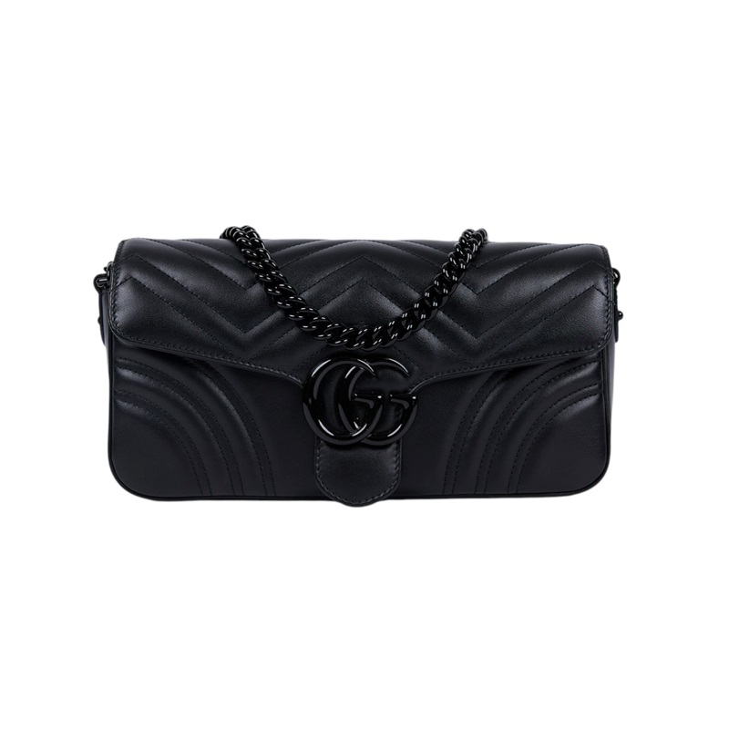 古馳 GUCCI GG Marmont 肩揹袋 734814 AABS1 全黑MARMONT 2WAY 防塵袋