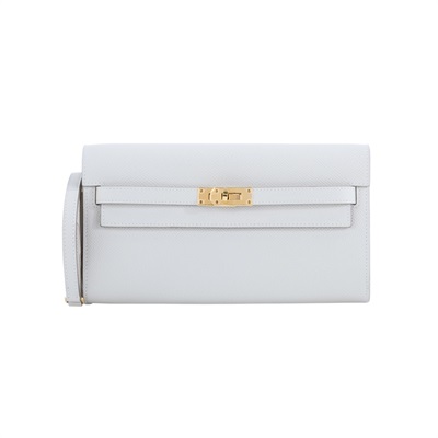 愛馬仕 Hermès Kelly to go 長夾肩背包 KLG W 奶油白KELLY TO GO 原廠盒子