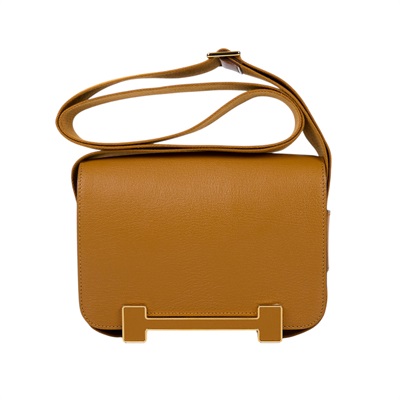 愛馬仕 Hermès Geta Nata 金扣 木屐 斜背包 H083052CCAI U刻 焦糖棕GETA 原廠盒子/防塵袋/台灣購買證明
