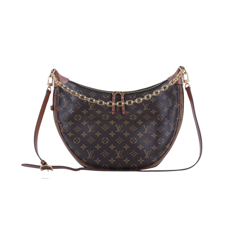 路易威登 LOUIS VUITTON Loop Hobo 經典帆布 半月包 單肩包 M46311 晶片款 原花Loop Hobo 原廠盒子/防塵袋