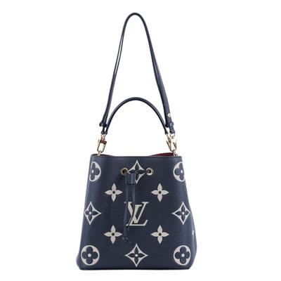 路易威登 LOUIS VUITTON NéoNoé MM 皮革 肩背 水桶包 黑色/奶油色 M45497 晶片款  原廠盒子/防塵袋/購買證明