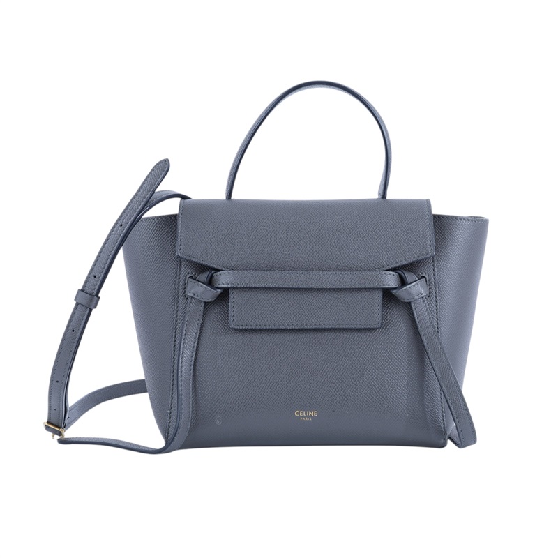 思琳 CELINE 珠地小牛皮 袖珍型 Belt 手袋 189003ZVA 深灰BELT BAG NANO 防塵袋