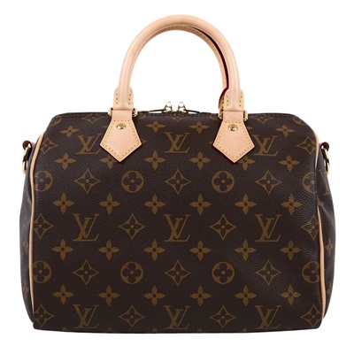 路易威登 LOUIS VUITTON Speedy Bandoulière 25  波士頓包 手提包 經典帆布 M46977 晶片款  原廠盒子/防塵袋/背帶/鎖組