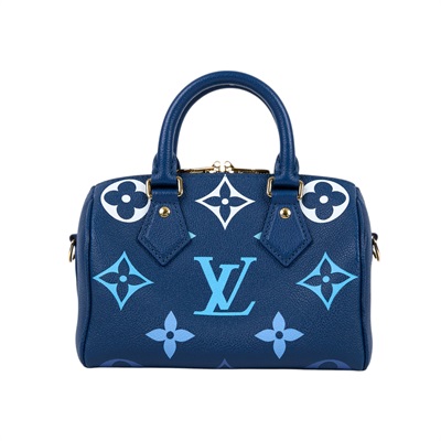 路易威登 LOUIS VUITTON Speedy Bandoulière  20 手提 斜背 波士頓包 漸變藍色 M46517 晶片款  原廠盒子/防塵袋/購買證明