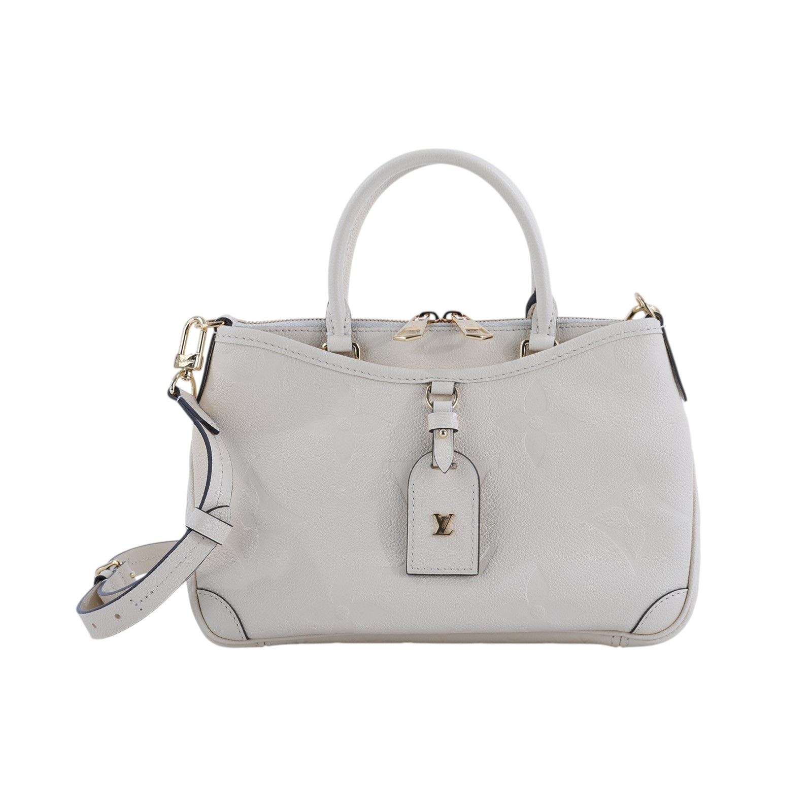 路易威登 LOUIS VUITTON Trianon PM 手提包 奶油色 M46503 晶片款 白壓紋Trianon PM 防塵袋