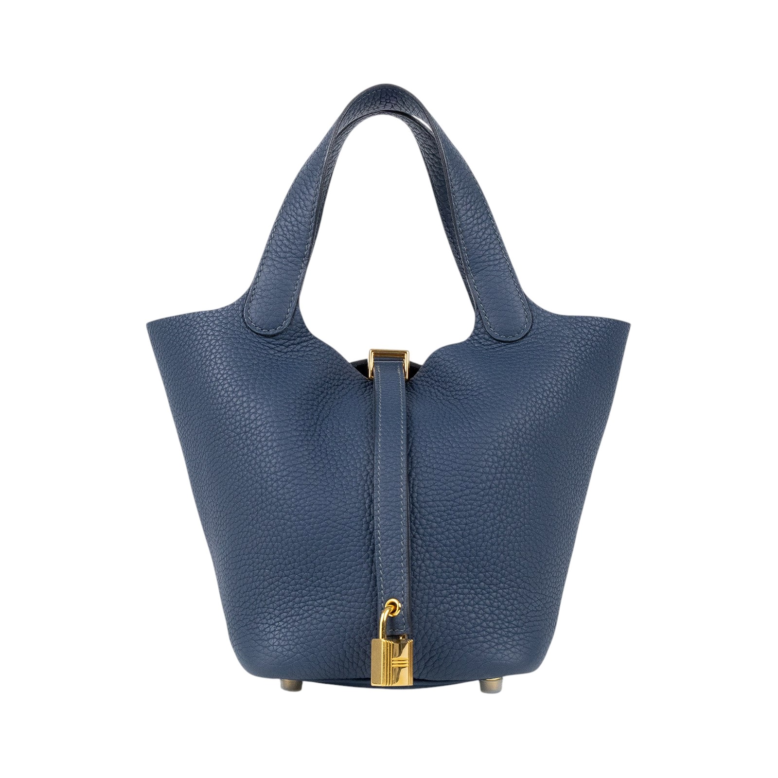 愛馬仕 Hermes Picotin Lock 18 菜籃子包 PT18 W刻 普魯士藍PICOTIN18 原廠盒子/防塵袋/鎖組