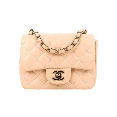 香奈兒 CHANEL CF 方形 迷你 口蓋包 A35200 Y04059 奶茶COCO17方胖 原廠盒子/防塵袋/購買證明
