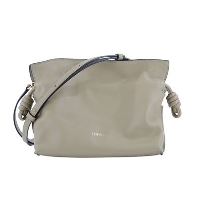 羅意威 LOEWE Mini Flamenco clutch 小牛皮 迷你 肩背包  灰綠FLAMENCO MINI 防塵袋