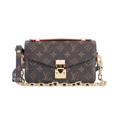 路易威登 LOUIS VUITTON Pochette Métis East West 老花 鏈條 郵差包 腋下單肩包 M46279 晶片款  原廠盒子/防塵袋/背帶/購買證明