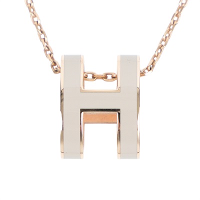 愛馬仕 Hermès Mini Pop H 墜飾 栗子色 H147992Fv55 ST0119 裸色H項鍊 原廠盒子/防塵袋