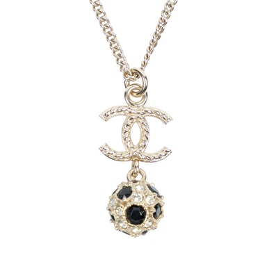 香奈兒 CHANEL 項鍊 AB0580/B19P 雙C足球項鍊 購買證明
