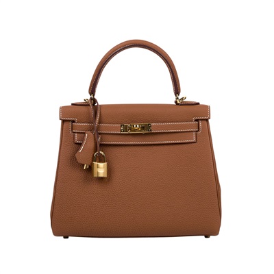 愛馬仕 Hermes Kelly Bag 凱莉包 25 金棕 金色五金 H044624CC37 H044624CC37/BGN521 B刻  原廠盒子/防塵袋/台灣購買證明