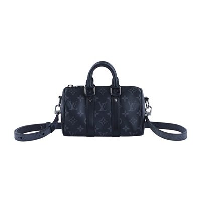 路易威登 LOUIS VUITTON KEEPALL XS 老花 小款 圓筒 側背包   M45947 晶片款  防塵袋/背帶/購買證明