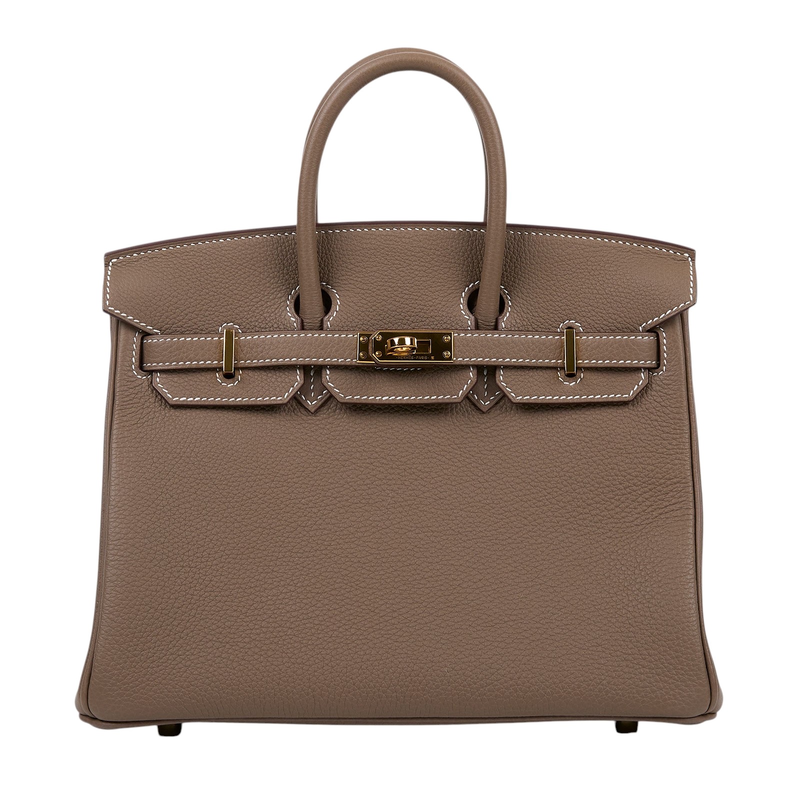 愛馬仕 Hermès Birkin Bag 柏金包 25 大象灰 H041344CC18 H041344/W刻  原廠盒子/防塵袋/鎖組/購買證明影本