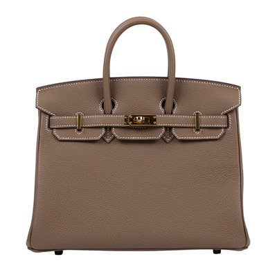 愛馬仕 Hermès Birkin Bag 柏金包 25 大象灰 H041344CC18 H041344/W刻  原廠盒子/防塵袋/鎖組/購買證明影本