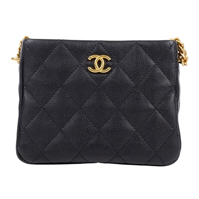 香奈兒 CHANEL 流浪包 Hobo Bag 肩背包 AS3830 B10277 晶片款 黑荔枝愛心調節釦方形肩背包 防塵袋