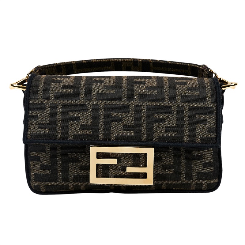 芬迪 FENDI Baguette  8BS017A6V5 棕FF迷你法棍包 原廠盒子/防塵袋/背帶