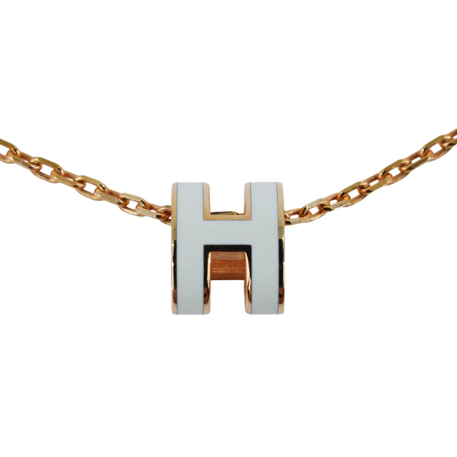 愛馬仕 Hermes Mini Pop H 墜飾 白色 H147992Fv49 H POP MINI項鍊 原廠盒子/防塵袋