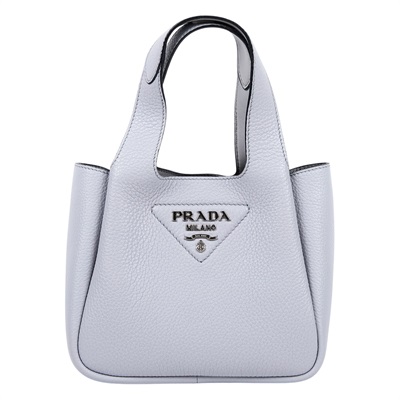普拉達 PRADA 皮革迷你手袋 1BA349_2DKV 灰手提包 原廠盒子/防塵袋