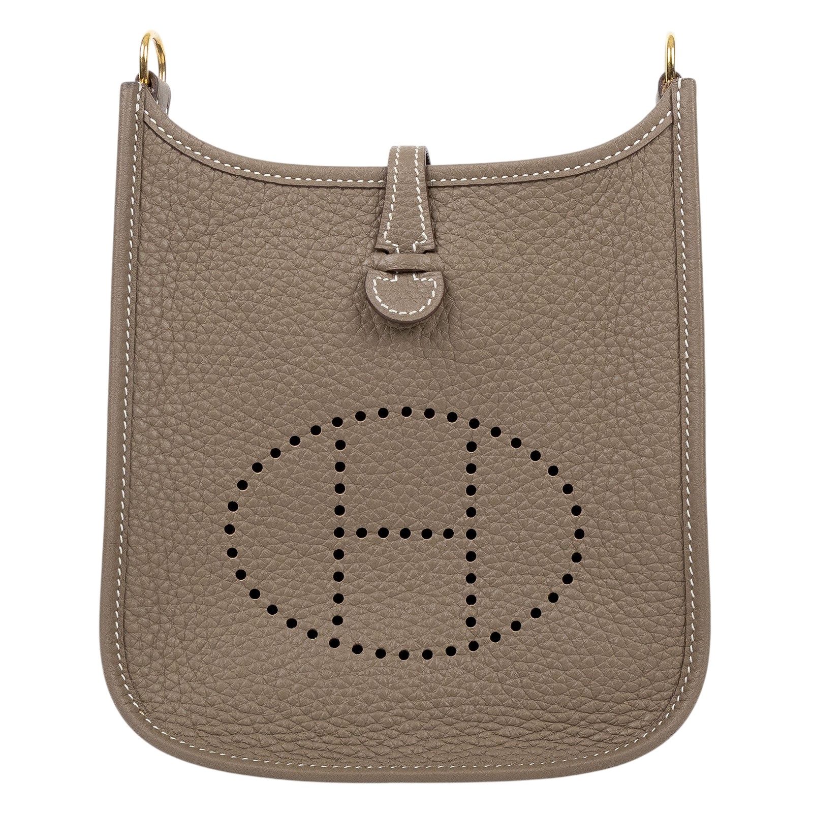愛馬仕 Hermès Evelyne 16 Amazone bag 伊芙琳包 大象灰 深藍 金色五金 H069426CCBF K刻  原廠盒子/防塵袋/購買證明