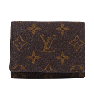 路易威登 LOUIS VUITTON Enveloppe Carte De Visite 卡片套 M63801 晶片款 原花名片套 原廠盒子/防塵袋
