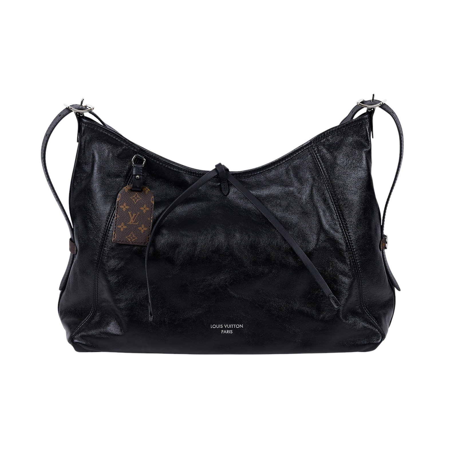 路易威登 LOUIS VUITTON CarryAll Vibe MM 手提 肩背包 黑色 M25143 晶片款 黑CARRYALL VIBE MM 防塵袋