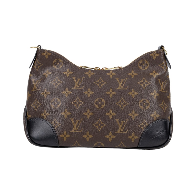 路易威登 LOUIS VUITTON Boulogne 黑色 牛角包 手提 斜肩背包 M45831 晶片款 原花Boulogne PM 防塵袋