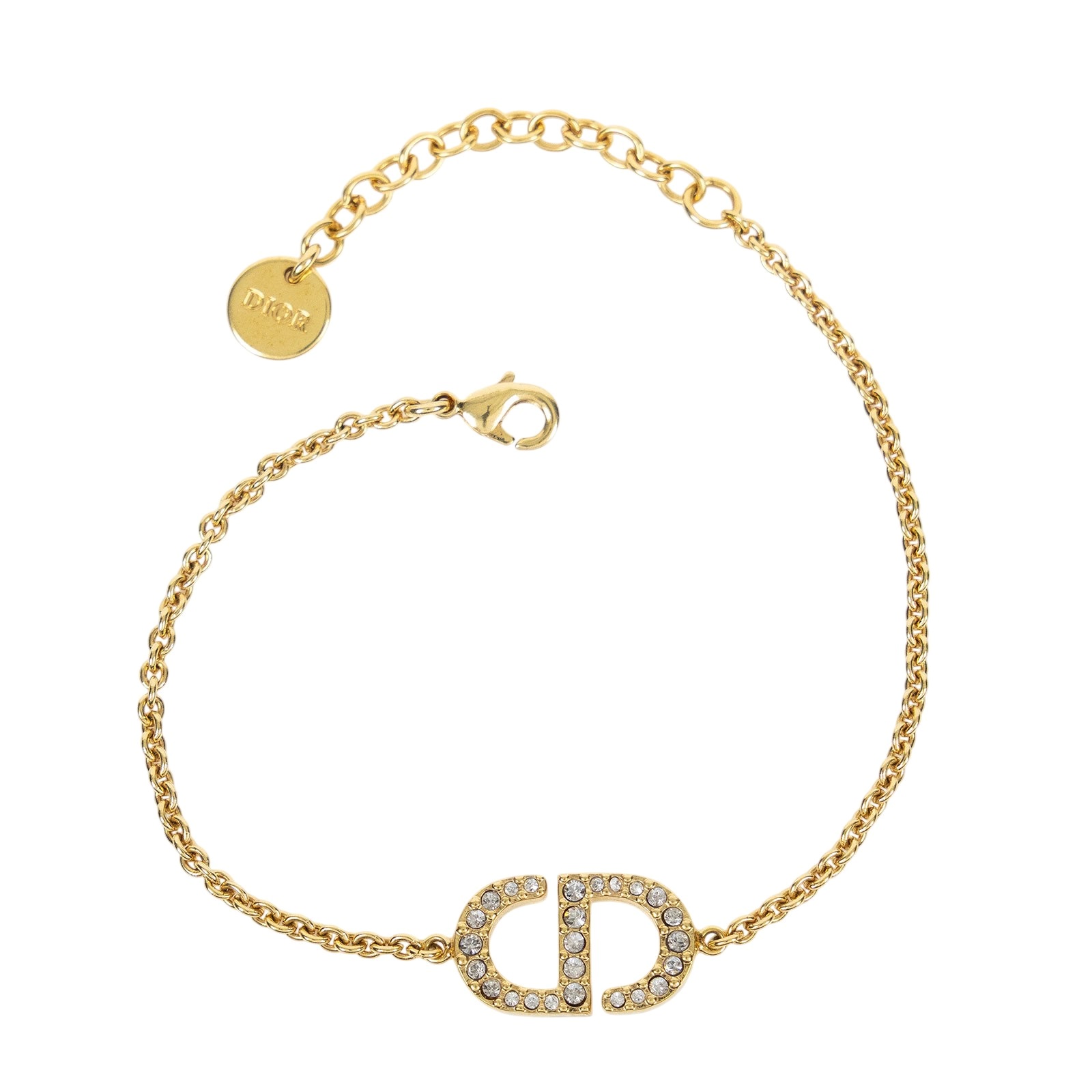 迪奧 CHRISTIAN DIOR Petit CD 手鍊 B1940WOMCY 金色PETIT CD 手鍊 防塵袋/原廠盒子