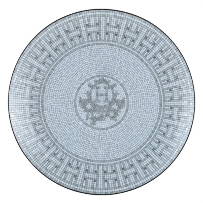 愛馬仕 Hermes Ｍosaique au 24 Platinium 甜點盤 P035007P 馬賽克盤子 原廠盒子