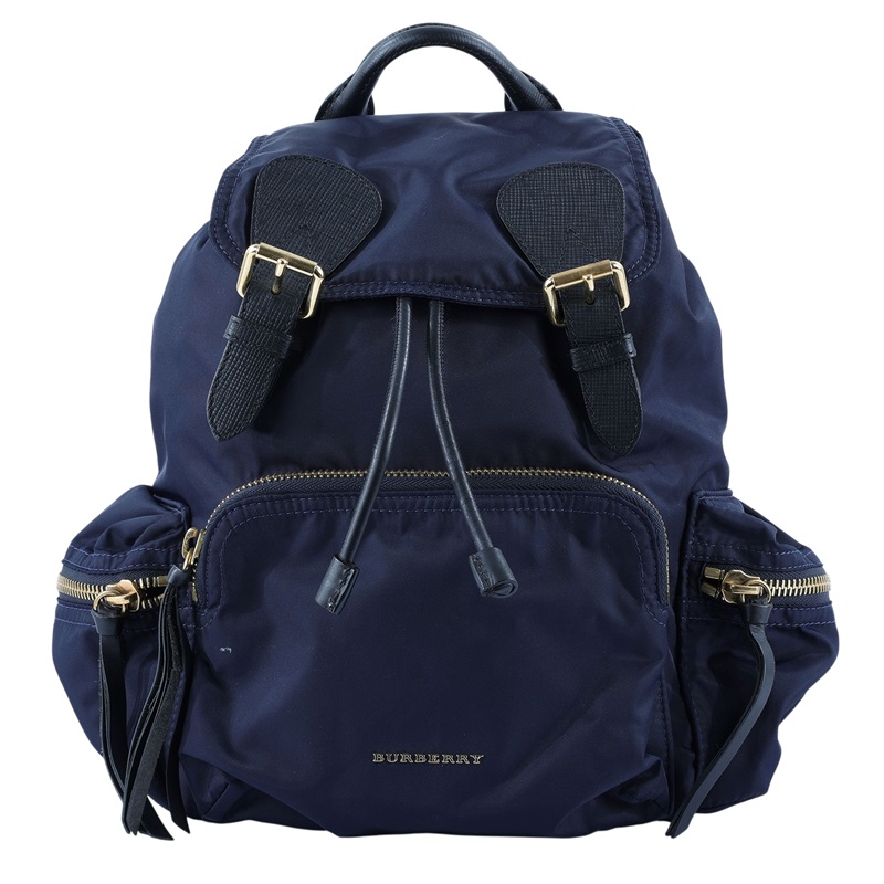 博柏利 BURBERRY The Rucksack 尼龍 後背包 40166241 藍尼龍後背包 無附屬品