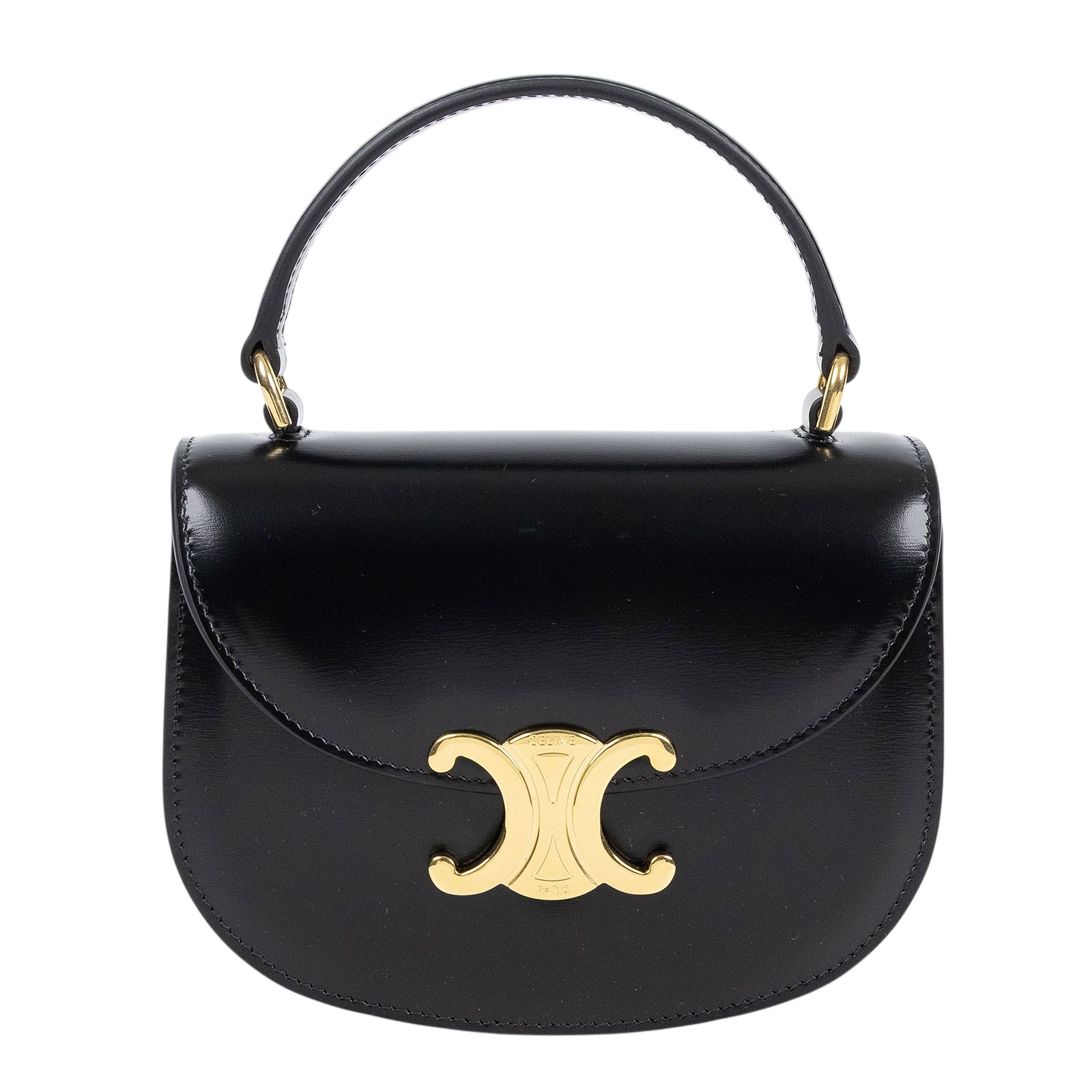 思琳 CELINE Besace Clea 迷你 馬鞍包  10L063ETZ 黑金BESACE CLEA MINI 防塵袋/原廠盒子