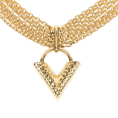 路易威登 LOUIS VUITTON Essential V Guilloche Choker 項鍊 M67440  原廠盒子/防塵袋