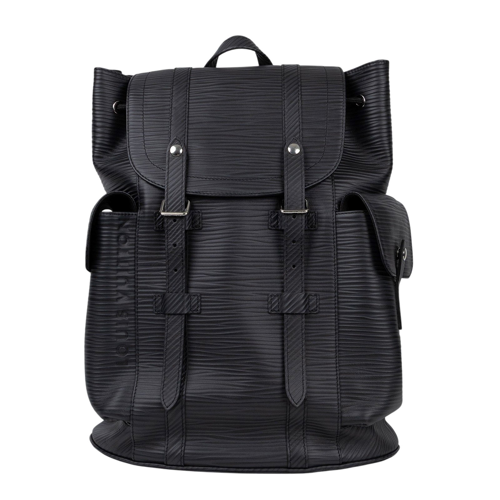 路易威登 LOUIS VUITTON Christopher MM 後背包 Epi XL 壓紋皮革 M24326 晶片款  原廠盒子/防塵袋/吊牌/購買證明