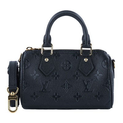 路易威登 LOUIS VUITTON Nano Speedy 壓花牛皮 迷你 鍊帶 波士頓包 M82450 晶片款  原廠盒子/防塵袋/購買證明