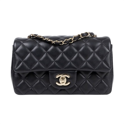 香奈兒 CHANEL CF 迷你 口蓋包 A69900 Y04059 晶片款 黑羊COCO20 無附屬品(邊角擦傷)