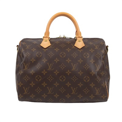 路易威登 LOUIS VUITTON Speedy Bandoulière  30 原花 手提 斜背 波士頓包 M41112  背帶