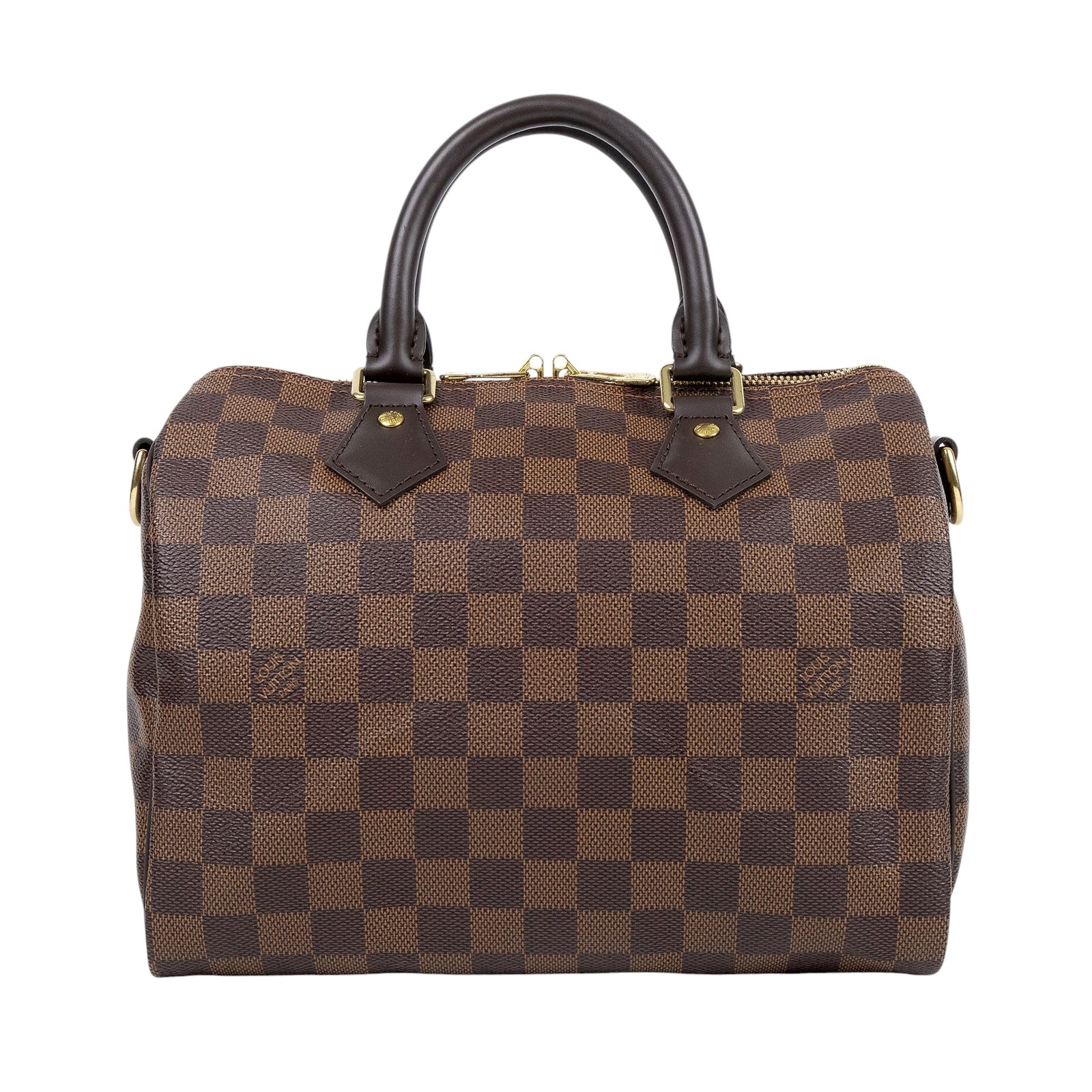 路易威登 LOUIS VUITTON Speedy Bandoulière  25 棕棋盤 手提 斜背 波士頓包 N41368 晶片款  防塵袋/背帶/鎖組/購買證明