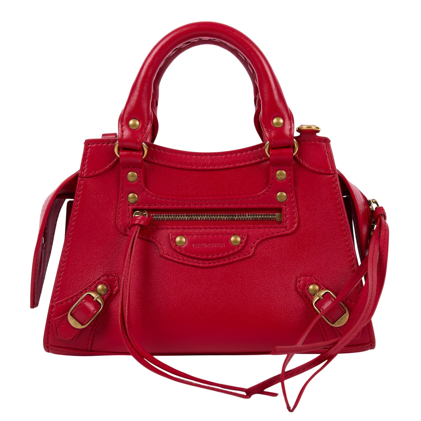 巴黎世家 BALENCIAGA Neo Calassic 迷你 機車包 63852415Y4Y 紅NEO CLASSIC MINI 防塵袋