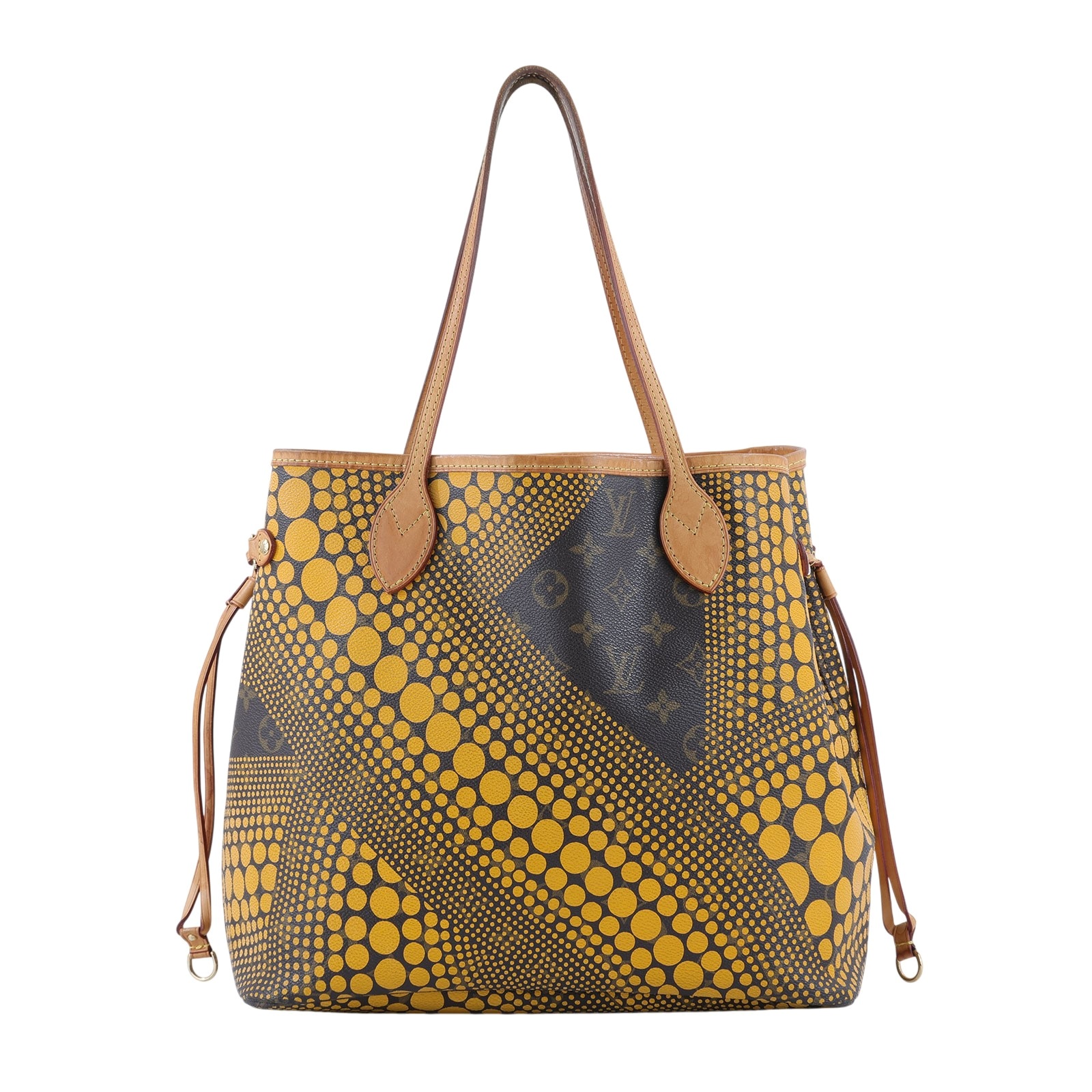 路易威登 LOUIS VUITTON Neverfull MM 托特包 草間彌生 聯名 M40685 黃LV X YK NEVERFULL MM 防塵袋