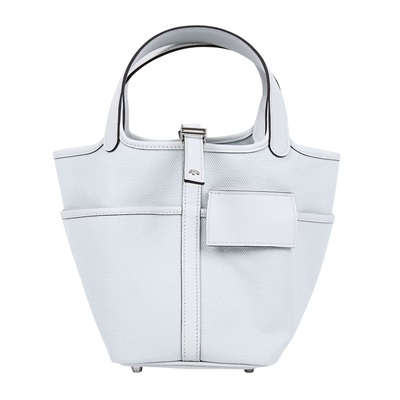 愛馬仕 Hermes Picotin Lock 18 菜籃子包 銀色五金 白金灰 H083189CKBB K刻  防塵袋/鎖組/國外購買證明