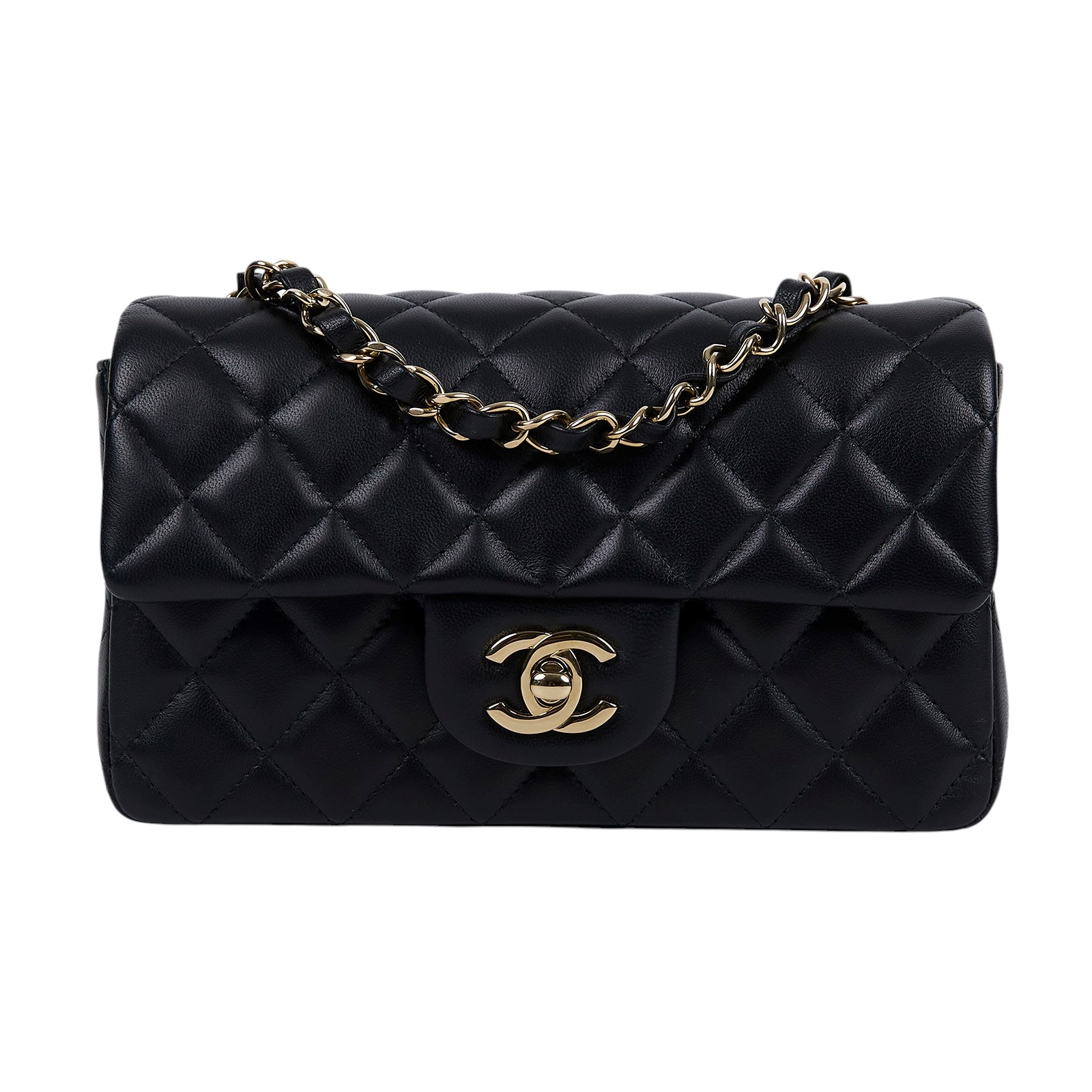 香奈兒 CHANEL CF 迷你 口蓋包 A69900 晶片款 黑金羊COCO20 防塵袋/原廠盒子/購買證明