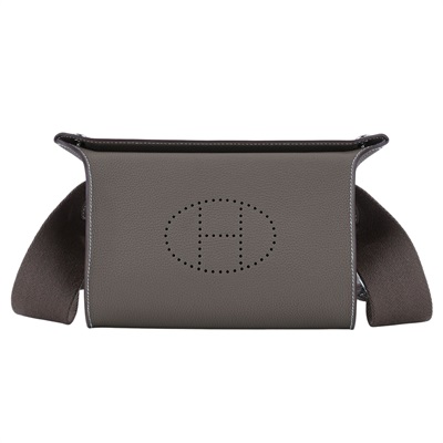 愛馬仕 Hermes Videpoches 肩背包 銀色五金 大象灰 H034283CKAA /B刻  防塵袋/原廠盒子/購買證明