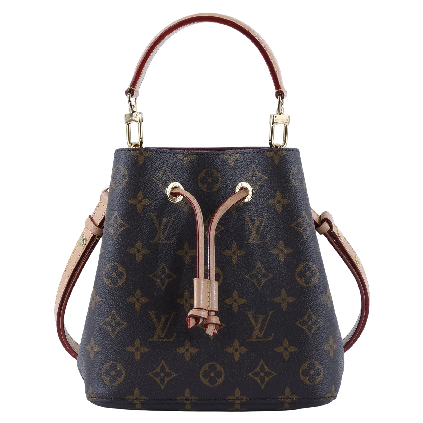 路易威登 LOUIS VUITTON Néonoé BB 經典帆布 束口水桶包 M46581 晶片款 原花NEONOE BB 　シミ中 無附屬品
