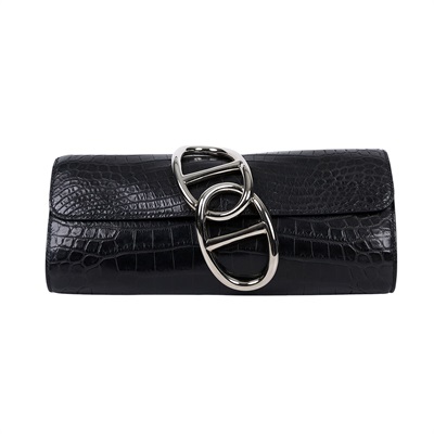 愛馬仕 Hermes Egee Clutch 手拿包  口Q刻 黑鱷魚Egee Clutch 原廠盒子/防塵袋