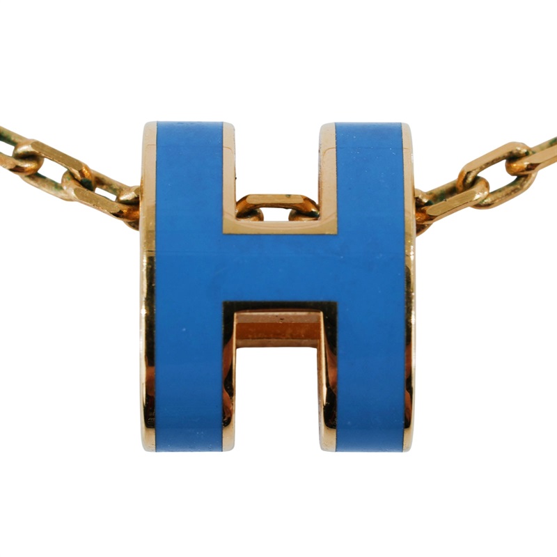 愛馬仕 Hermes Mini Pop H 墜飾 牛仔藍色 H147992Fv73 H147992F/GD 12 12  原廠盒子/防塵袋/購買證明