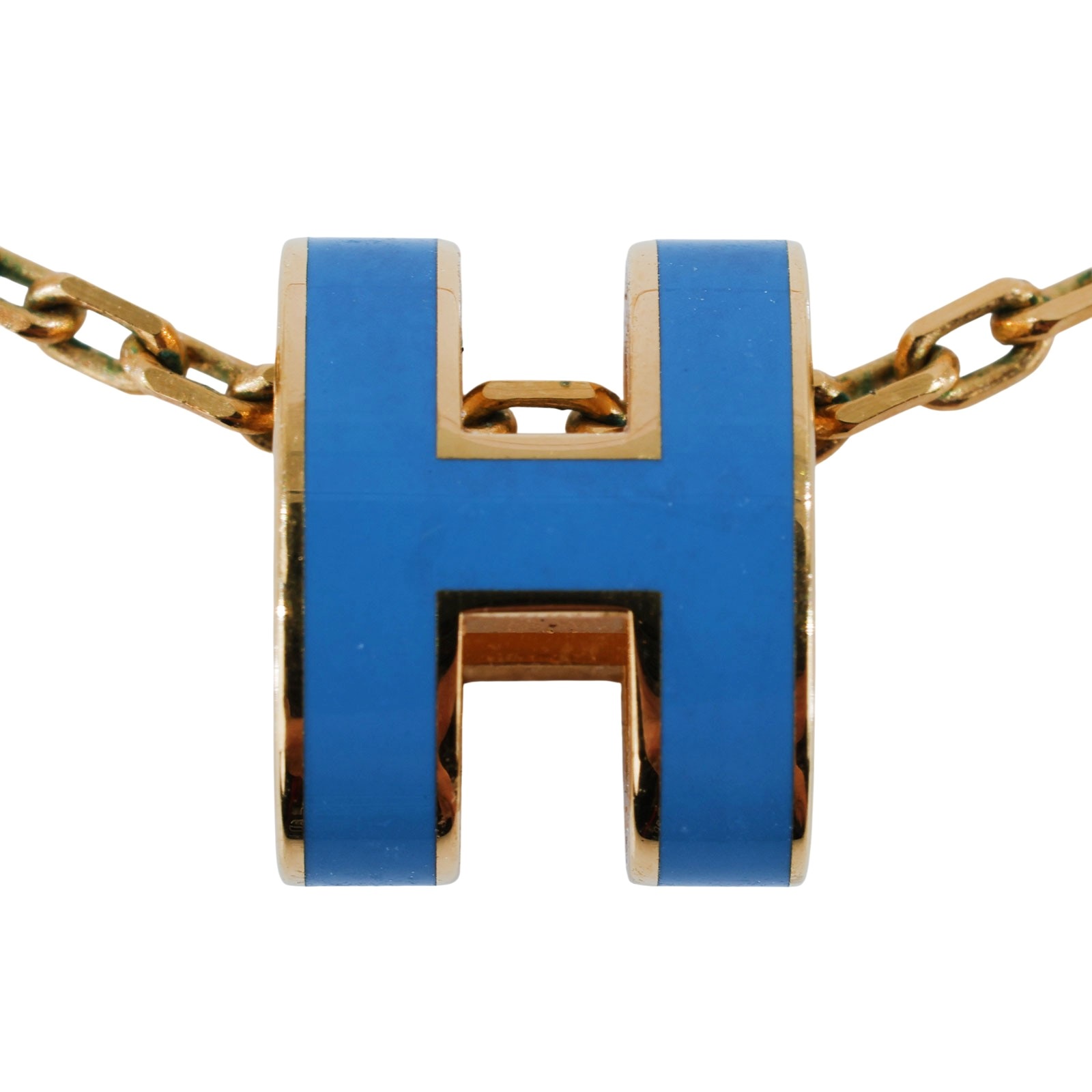 愛馬仕 Hermes Mini Pop H 墜飾 牛仔藍色 H147992Fv73 H147992F/GD 12 12  原廠盒子/防塵袋/購買證明