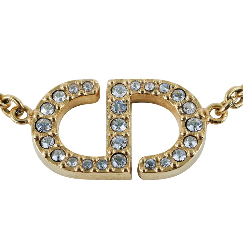 迪奧 CHRISTIAN DIOR Petit CD 項鍊 N2241WOMCY 金色CD項鍊 原廠盒子/防塵袋