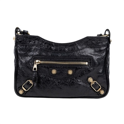 巴黎世家 BALENCIAGA Classic 機車包 519844CU50J 黑金機車肩背包 防塵袋